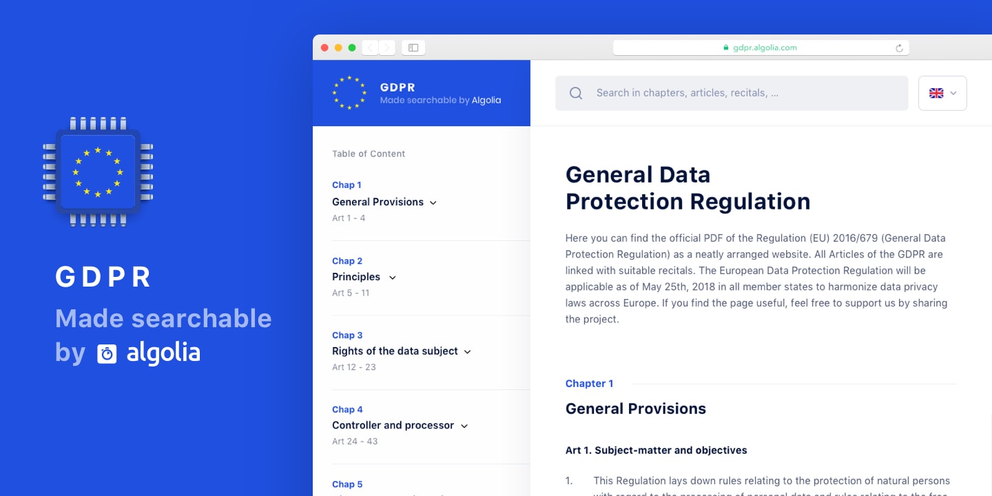 GDPR made searchable